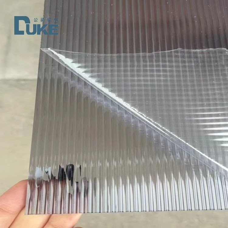 화학 저항성 돌 텍스처 맑은 V 모양 줄무늬 아크릴 시트 6mm 10mm 두께와 내구성 디자인