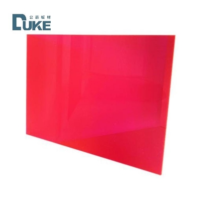 자외선 저항성 형광 투명 적색 / 분홍색 Cast Acrylic Perspex Sheet 광고용