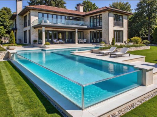 고품질 맞춤형 야외 인피니티 풀 아크릴 풀 벽, 가정 및 상업용